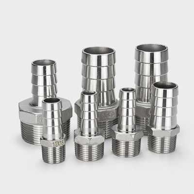 201 304 Gussfaden aus Edelstahl Hex Nippel für die Verbindung von Ledernröhren
