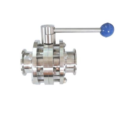 Schwere Handheld Sanitär 304 316L Edelstahl 3 Stück Flanschklemm Schmetterlingsventil