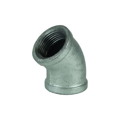 Verzinkte Stahl-Duktile-Eisenrohr-Fittings Standard-Frauenverbindung 45 Grad Ellenbogen