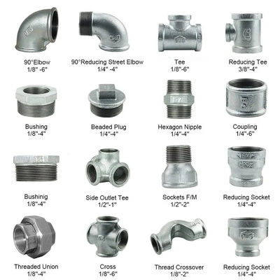 Verzinkte Stahl-Duktile-Eisenrohr-Fittings Standard-Frauenverbindung 45 Grad Ellenbogen