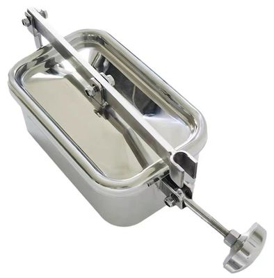 SS304 oder SS316L Edelstahl Sanitäre Quadrat Manhole Abdeckung Stahl DIN SMS 3A