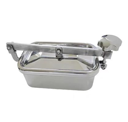 SS304 oder SS316L Edelstahl Sanitäre Quadrat Manhole Abdeckung Stahl DIN SMS 3A