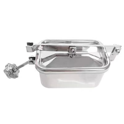SS304 oder SS316L Edelstahl Sanitäre Quadrat Manhole Abdeckung Stahl DIN SMS 3A
