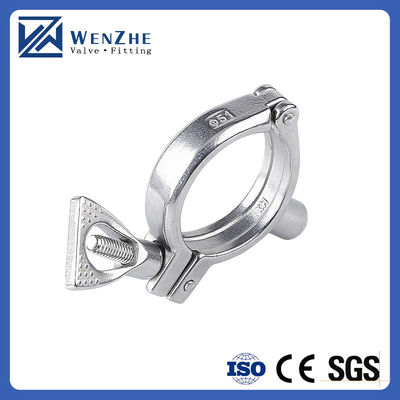 Standard 1.5' 'Edelstahl 304 Ein-Stift-Schwerlast-Tri-Clamp mit Flügelmutter