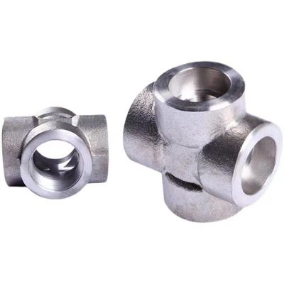 Schmiede 304 Edelstahl 4-Wege Kreuzrohr Anschluss WZ 3/8" BSP Weibliche Schnur
