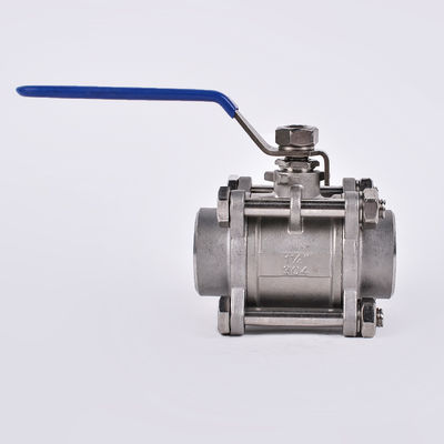 Edelstahl 304 3PC Kugelventil für Wassermedien Silber Tri-Clamp Kleeber Rohr ausgekleidet
