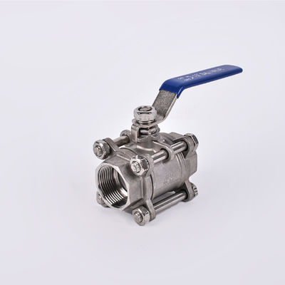 Edelstahl 304 3PC Kugelventil für Wassermedien Silber Tri-Clamp Kleeber Rohr ausgekleidet