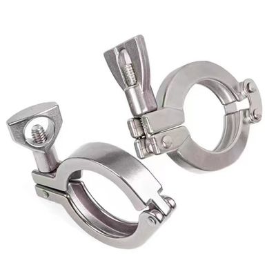 WZ Sanitäre Tri-Clamps Edelstahl 304 316 Gießung Ferrule Flanschrohr Doppelspinne Klammer 1/8 "-4