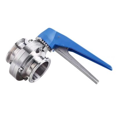 Kundenbedarf ODM Edelstahl 304 31Tri Clamp Clover DIN 3A SMS Schmetterlingsventile