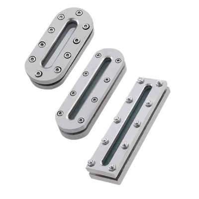 304 316 Edelstahl-Rechteck-Schweißsichtglas für individuelle Spezifikationen
