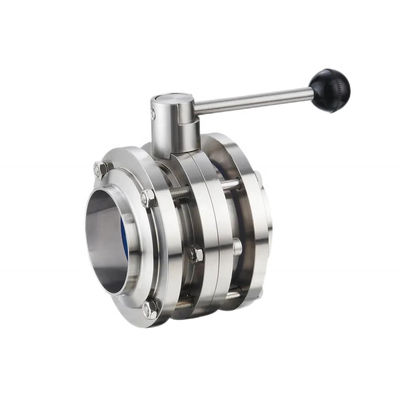 1/8"--4" WZ Lebensmittelqualität Edelstahl 304 316L Sanitäre Drei PCS Manuelle Schmetterlingsventil gleich
