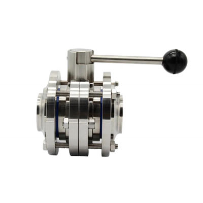 1/8"--4" WZ Lebensmittelqualität Edelstahl 304 316L Sanitäre Drei PCS Manuelle Schmetterlingsventil gleich