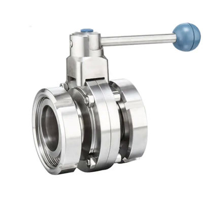 1/8"--4" WZ Lebensmittelqualität Edelstahl 304 316L Sanitäre Drei PCS Manuelle Schmetterlingsventil gleich