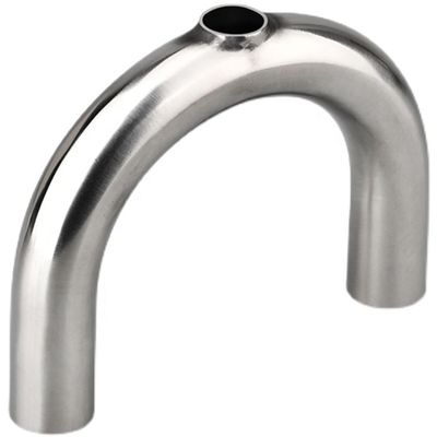 RTS Sanitär 304 316L Edelstahl U-Typ Tee für hygienische Silberqualität 1/2'-12.0
