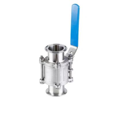 WZ Lebensmittelqualität Edelstahl 304 316 316L Kugelventil Sanitär Vakuum 3pc Kugelventile DIN SMS 3A