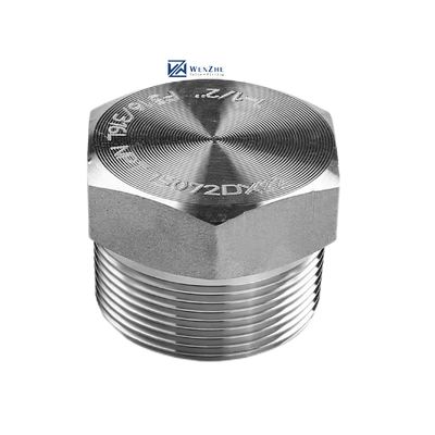 Silber geschmiedeter Hochdruck-NPT-Männlicher Hexstecker für Edelstahl 304 316 316L