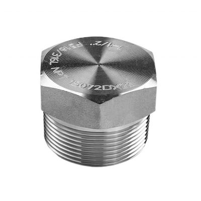 Silber geschmiedeter Hochdruck-NPT-Männlicher Hexstecker für Edelstahl 304 316 316L