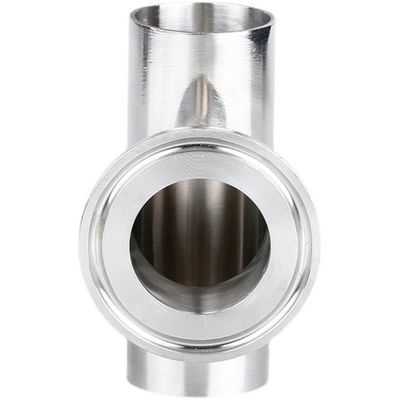 SS304 316L Tri-Clamp Equal Tee Pipe Fitting für gestraffte Rohrleitungsanschlüsse