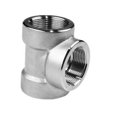 Edelstahl 304 316 316L 3000 LB 6000LB geschmiedet Tee für Rohrverbindungen unter hohem Druck