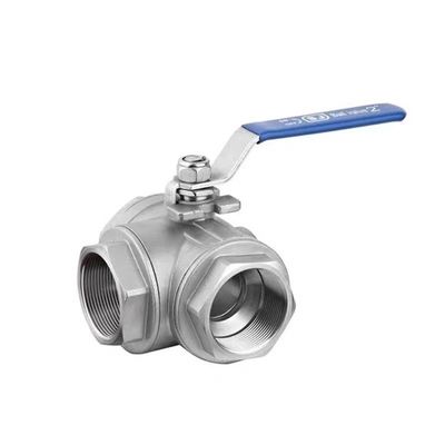 Zylindrischer Kopfcode WZ SS201 304 316 3-Wege-Ventil mit Gewindeend NPT BSP BSPT Silber