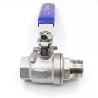 Edelstahl 304 316 2PC Kugelventil NPT/BSP-Draht 1/4''-4.0' Verbindung Vinyl-Handgriff Abdeckung