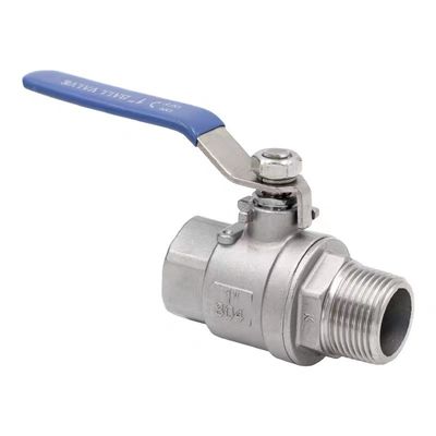 Edelstahl 304 316 2PC Kugelventil NPT/BSP-Draht 1/4''-4.0' Verbindung Vinyl-Handgriff Abdeckung