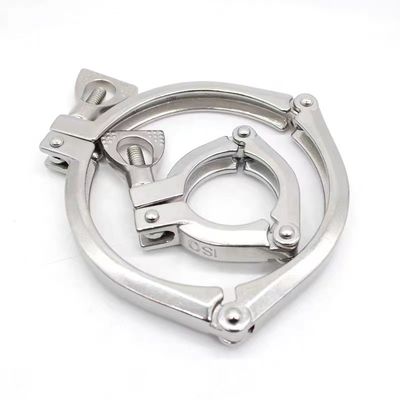 Zusammengepasste Unterstützung Drei Stück Klammer Ferrule Edelstahl 304 316 316L DIN SMS 3A