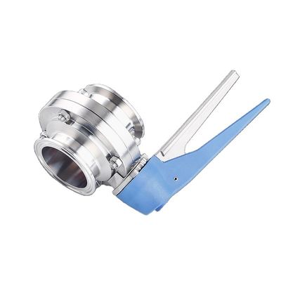 Sanitäre SS304/316L Manuelle Tri-Clamp Schmetterlingsventile mit Auslösergriff Ein Muss