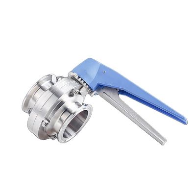 Sanitäre SS304/316L Manuelle Tri-Clamp Schmetterlingsventile mit Auslösergriff Ein Muss