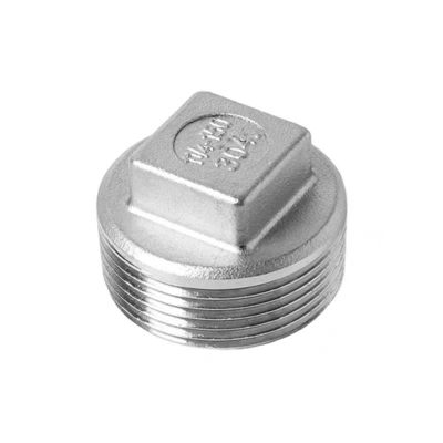 Quadratische Stecker-Dreh-Quadratische Stecker-Schraubrohrkopf-Fittings NPT BSP Edelstahl 201 304