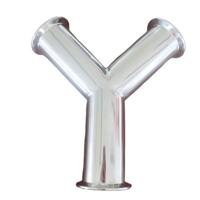 DIN Standard Sanitärstahl 304 316 Rohrbelag Tri-Clamp Wyes Tee Y Typ Tee