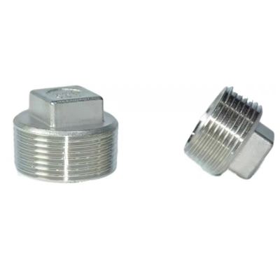 Quadratische Stecker-Dreh-Quadratische Stecker-Schraubrohrkopf-Fittings NPT BSP Edelstahl 201 304