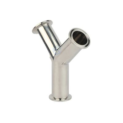 DIN Standard Sanitärstahl 304 316 Rohrbelag Tri-Clamp Wyes Tee Y Typ Tee