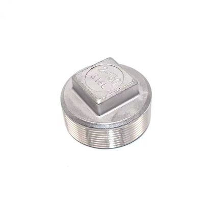 Quadratische Stecker-Dreh-Quadratische Stecker-Schraubrohrkopf-Fittings NPT BSP Edelstahl 201 304
