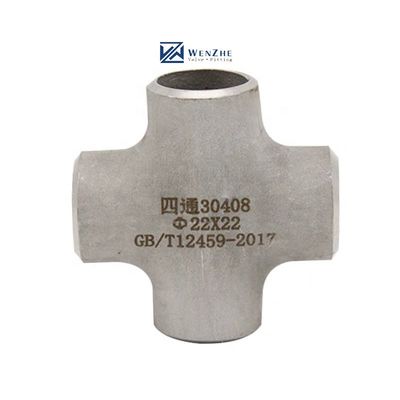 Edelstahl SCH40S Butt-Schweiß-Rohr Anbringung 4 Wege Querschnittstecker 1"-4" DN25-DN100
