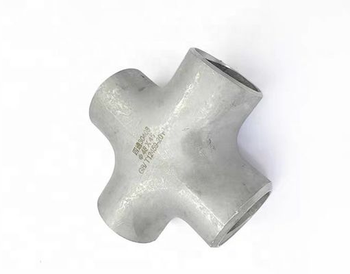 Edelstahl SCH40S Butt-Schweiß-Rohr Anbringung 4 Wege Querschnittstecker 1"-4" DN25-DN100