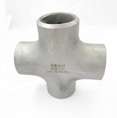 Edelstahl SCH40S Butt-Schweiß-Rohr Anbringung 4 Wege Querschnittstecker 1"-4" DN25-DN100