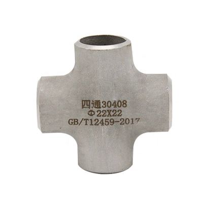 Edelstahl SCH40S Butt-Schweiß-Rohr Anbringung 4 Wege Querschnittstecker 1"-4" DN25-DN100