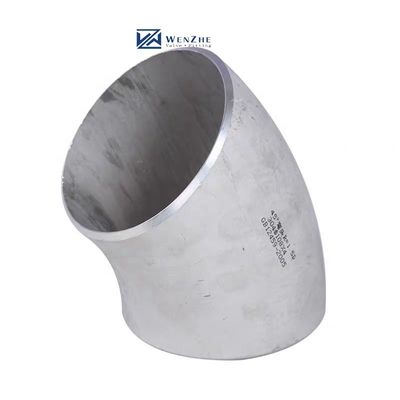 Edelstahl 304 316 45 Grad Langradius Ellenbogen 1-4" DN25-DN100 Kopfcode Zylinder