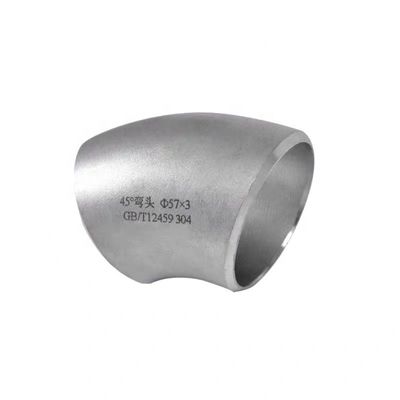Edelstahl 304 316 45 Grad Langradius Ellenbogen 1-4" DN25-DN100 Kopfcode Zylinder