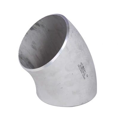 Edelstahl 304 316 45 Grad Langradius Ellenbogen 1-4" DN25-DN100 Kopfcode Zylinder