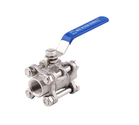 Rundkopf Kugelventil 1/2 Zoll NPT Gewinde aus Edelstahl 304 weiblich 3 Stück Vollport