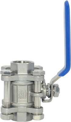 Rundkopf Kugelventil 1/2 Zoll NPT Gewinde aus Edelstahl 304 weiblich 3 Stück Vollport