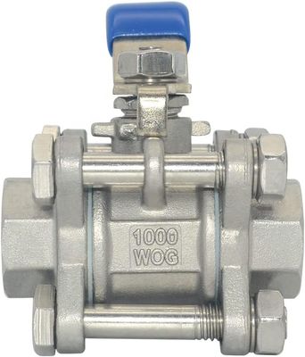 Rundkopf Kugelventil 1/2 Zoll NPT Gewinde aus Edelstahl 304 weiblich 3 Stück Vollport
