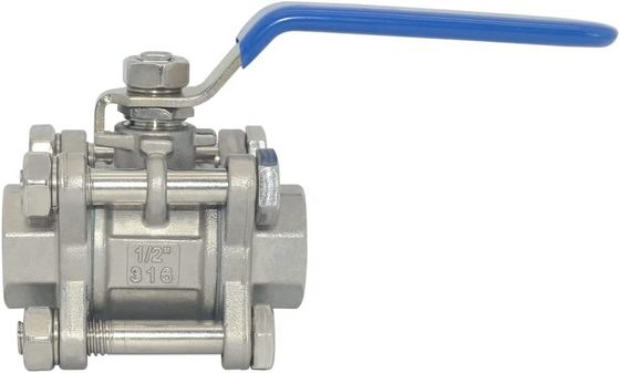 Rundkopf Kugelventil 1/2 Zoll NPT Gewinde aus Edelstahl 304 weiblich 3 Stück Vollport