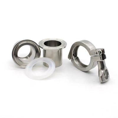 Zylindrische Kopfkode WZ SS 304 316 Tri-Clamp Schnellanschluss Sanitärrohr-Clamp-Set