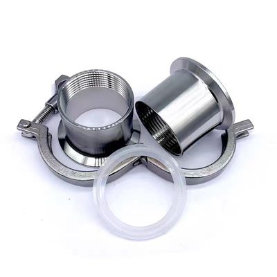 Zylindrische Kopfkode WZ SS 304 316 Tri-Clamp Schnellanschluss Sanitärrohr-Clamp-Set