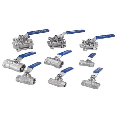 1/2" Edelstahl-Mini-Kugelventil mit weiblichem x männlichem NPT-Draht und Edelstahlgriffe