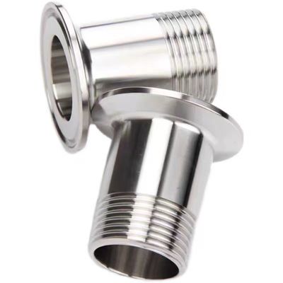 Silber 1/2" 3/4" BSP Männliche NPT-Gitter-Ferrule Typ Tri-Clamp-Rohr für Sanitär