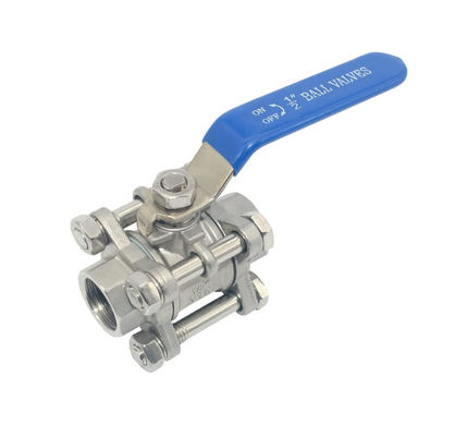 Weibliche Schleife 1/2 "Full Port Ball Valve 3 Stück Edelstahl 316 NPT WOG1000 Standard